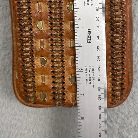 Karma Of Charme Leather Crossbody Purse Cognac Italian Leather Bohemian Retro - Picture 6 of 11